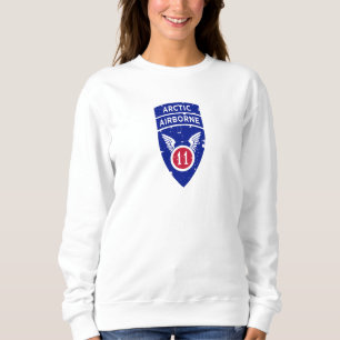 Sweatshirt 11e division aéroportée "Arctic Angels" en détress