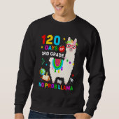 Sweatshirt 120th Day of School No Prob Llama 120 Days Of 3rd (Devant)