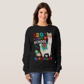 Sweatshirt 120th Day of School No Prob Llama 120 Days Of Scho (Devant entier)