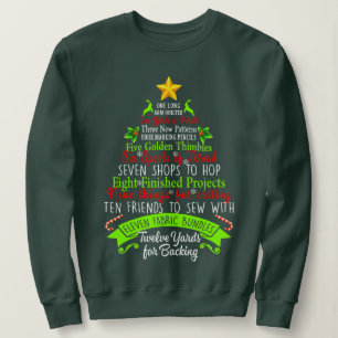 Sweatshirt 12 Jours De Décolletage De Noël Drôle Quilting Cou