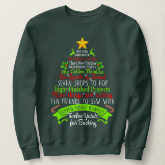 Sweatshirt 12 Jours De Décolletage De Noël Drôle Quilting Cou
