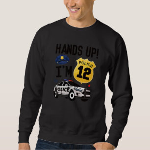 Sweatshirt 12e anniversaire policier garçon Douze ans police