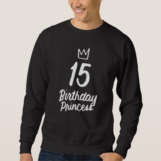 Sweatshirt 15 Anniversaire Princesse Filles 15e Anniversaire  (Devant)