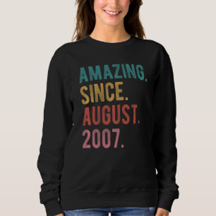 Sweatshirt 15 Ans 15 Anniversaire Awesome depuis le 20 Août