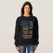 Sweatshirt 15 ans mariés Funny 15e anniversaire de Mariage (Devant entier)
