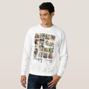 Sweatshirt 16 Collage de photos Cadeau pour Papa