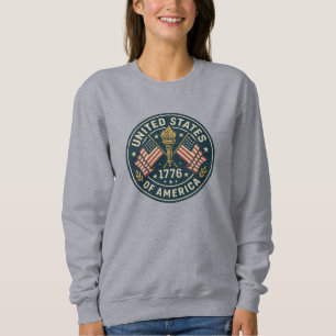 Sweatshirt 1776 Liberty Torch — Sceau d'Amérique Vintage