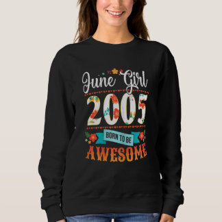 Sweatshirt 17 Anniversaire Vêtements Juin 2005 17 Ans Floral