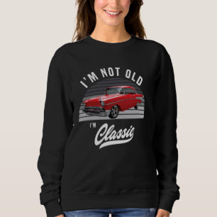 Sweatshirt 1957 57 chevys truck vintage bel air cars red