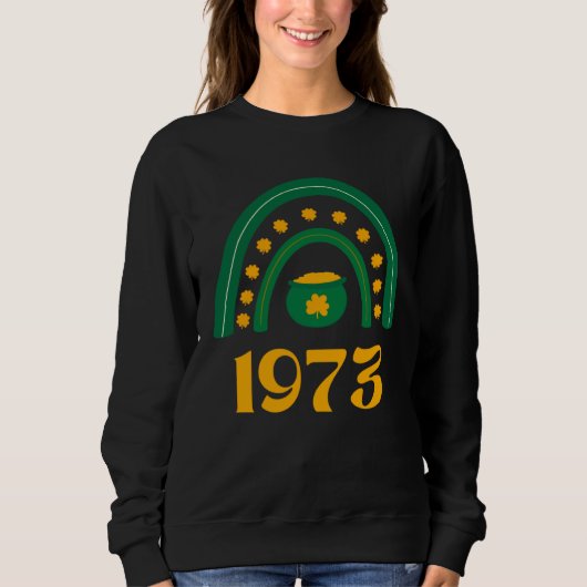 Sweatshirt 1973 Pro Choice St Patrick s Day Irish Shamrock Fe (Devant)