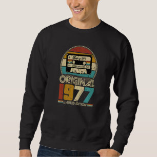 Sweatshirt 1977 Vintage Anniversaire Rétro Hommes Femme