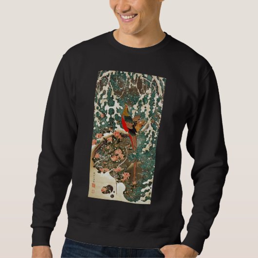 Sweatshirt 19. 雪中錦鶏図, faisan de 若冲 dans la neige, Jakuchu (Devant)