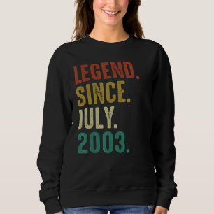 Sweatshirt 19 Anniversaire Légende depuis Juillet 2003