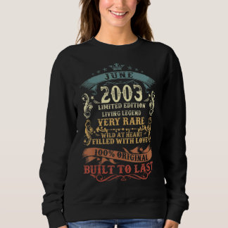 Sweatshirt 19 Ans Juin 19 Anniversaire Hommes Femmes