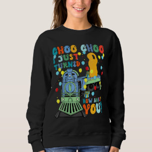 Sweatshirt 1er Anniversaire Train Party Choo Choo I tourné 1