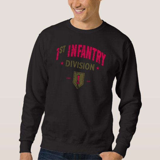 Sweatshirt 1re division d'infanterie "BRO" en détresse (Devant)