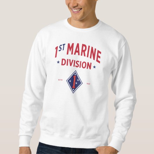 Sweatshirt 1re Division maritime - Militaires américains (Devant)