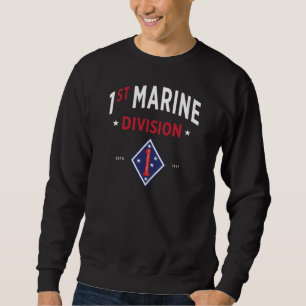 Sweatshirt 1re division maritime - United States Military Lon