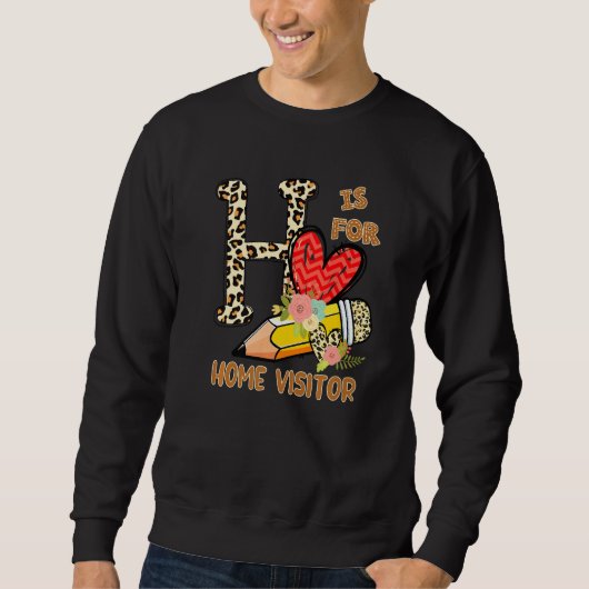 Sweatshirt 1st Day Of School Home Visitor Leopard Flowers Tea (Devant)