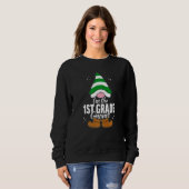 Sweatshirt 1st Grade Gnome Matching Family Group Christmas Pi (Devant entier)