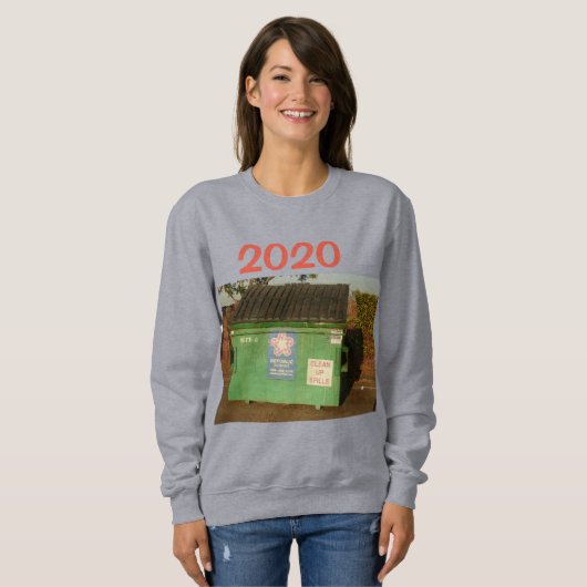 Sweatshirt 2020 en benne verte (Devant entier)