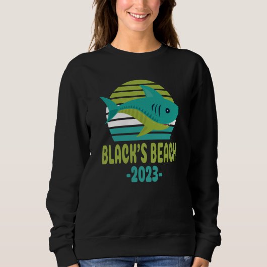 Sweatshirt 2023 Black's Beach California Shark (Devant)