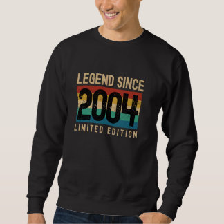 Sweatshirt 20 ans Vintage 2004 Décoration 20e anniversaire