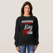 Sweatshirt 20e 20 ans anniversaire de Mariage épouse du roi m (Devant entier)