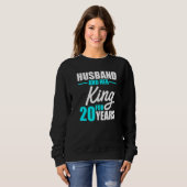 Sweatshirt 20e 20 ans anniversaire de Mariage épouse du roi m (Devant entier)