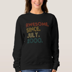 Sweatshirt 22 Ans Awesome Depuis Juillet 2000 22e Birthda