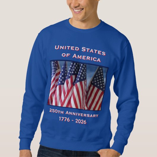Sweatshirt 250e anniversaire USA Patriotic Blue (Devant)