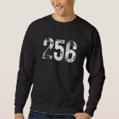 Sweatshirt 256 Area Code Huntsville AL Mobile Telephone Area (Devant)