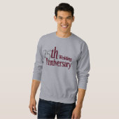 Sweatshirt 25e anniversaire d'argent et de Bourgogne (Devant entier)