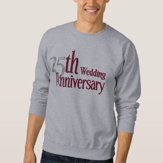 Sweatshirt 25e anniversaire d'argent et de Bourgogne (Devant)