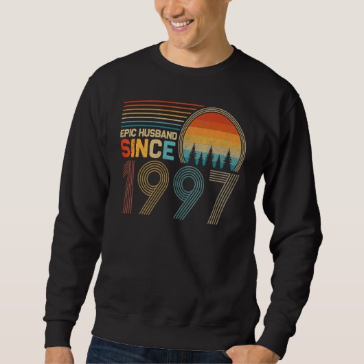 Sweatshirt 25e anniversaire de mariage pour lui épique mari s (Devant)