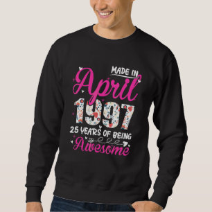 Sweatshirt 25e anniversaire stupéfiant depuis avril 1997 Flor