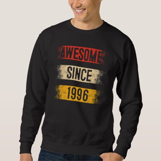 Sweatshirt 27 Ans Awesome depuis 1996 27e anniversaire (Devant)