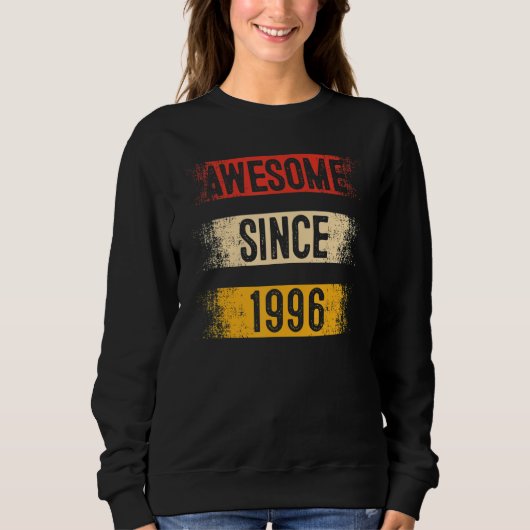 Sweatshirt 27 Ans Awesome depuis 1996 27e anniversaire (Devant)