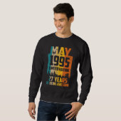 Sweatshirt 27e anniversaire 27 ans stupéfiant depuis mai 1995 (Devant entier)