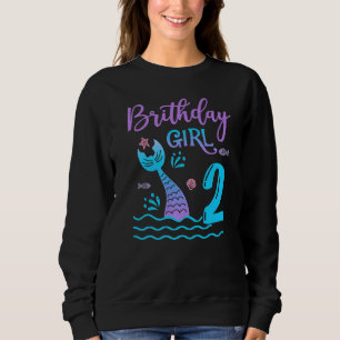 Sweatshirt 2 ans Cadeau Mermaid queue 2e anniversaire Girl Da