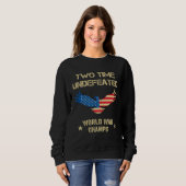 Sweatshirt 2 Time Undefeated World War Champs Patriotic July  (Devant entier)