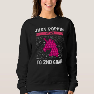 Sweatshirt 2nd Grade Back To School Pop It Fidget Toy Unicorn