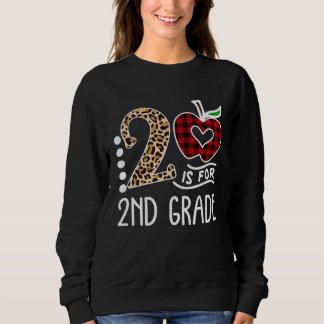 Sweatshirt 2nd Grade Leopard Second Grader Back To School Tea