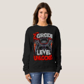 Sweatshirt 2nd Grade Level Unlocked Video Game Back To School (Devant entier)