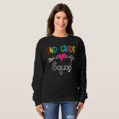 Sweatshirt 2nd Grade Squad Second Teacher Student Team Back T (Devant entier)