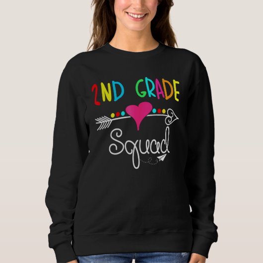 Sweatshirt 2nd Grade Squad Second Teacher Student Team Back T (Devant)