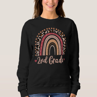 Sweatshirt 2nd Grade Teacher Funny Rainbow Lover Back To Scho