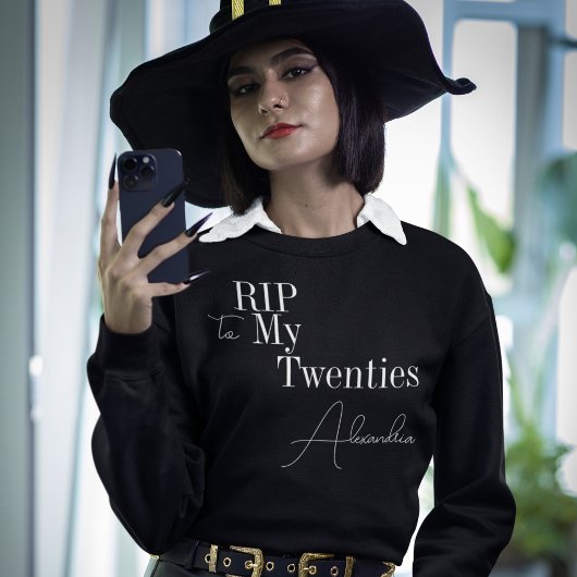 Sweatshirt 30e anniversaire RIP 20s Black White Matching Part