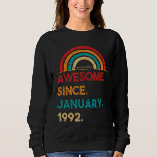 Sweatshirt 31 Ans Awesome Depuis Janvier 1992 31e Naissance