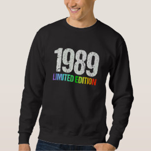 Sweatshirt 33e anniversaire Dames Mens 33 ans 1989 5